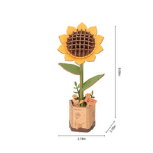 Load image into Gallery viewer, 3D Wooden Flower Puzzles: Sunflower