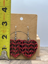 Load image into Gallery viewer, Cutout Sparkle heart earrings