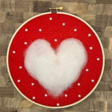 Load image into Gallery viewer, Felted Valentine Hoop Art