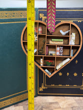 Load image into Gallery viewer, Mini Bookshelf- Hanging Heart cherry wood