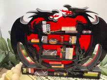 Load image into Gallery viewer, Mini bookshelf- Double Dragons black and red acrylic