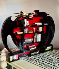 Load image into Gallery viewer, Mini bookshelf- Double Dragons black and red acrylic