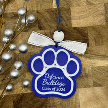 Load image into Gallery viewer, Defiance Bulldogs ornament- two styles