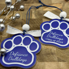 Load image into Gallery viewer, Defiance Bulldogs ornament- two styles