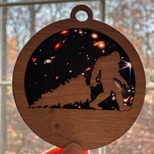 Load image into Gallery viewer, Bigfoot ornament- various backgrounds