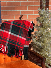 Load image into Gallery viewer, Vintage Troy Leisure Blanket- beautiful Christmas colors!