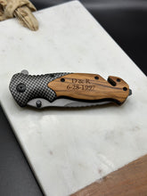 Load image into Gallery viewer, Olive Handle Stainless Knife- Customize me!