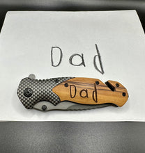 Load image into Gallery viewer, Olive Handle Stainless Knife- Customize me!