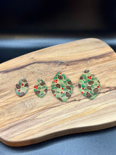 Load image into Gallery viewer, Pinecones and berries earrings- tree and ellipse shapes