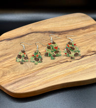 Load image into Gallery viewer, Pinecones and berries earrings- tree and ellipse shapes