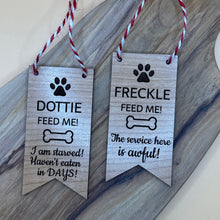 Load image into Gallery viewer, Dogs have been fed/not fed- custom reversible sign