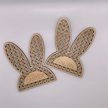Load image into Gallery viewer, Bunny wood gift tag- customize it!