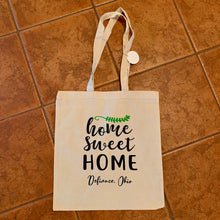Load image into Gallery viewer, Defiance, Ohio Home Sweet Home Tote Bag - EcoFriendly