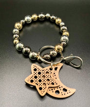 Load image into Gallery viewer, Beaded keychain wristlet with cane charm- 8 shapes available