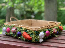 Load image into Gallery viewer, Vintage basket- Veggie design- for large baking dish- handmade