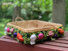Load image into Gallery viewer, Vintage basket- Veggie design- for large baking dish- handmade