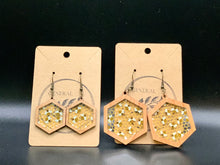 Load image into Gallery viewer, Honey Bee Hive earrings