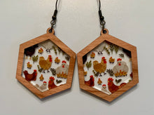 Load image into Gallery viewer, Crazy about Chickens- earrings