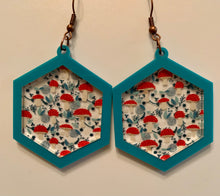 Load image into Gallery viewer, Mushrooms- Red Cap- earrings
