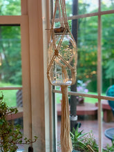 Load image into Gallery viewer, Macrame Vintage Ball jar with solar fairy lights