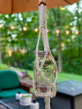 Load image into Gallery viewer, Macrame Vintage Ball jar with solar fairy lights