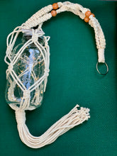 Load image into Gallery viewer, Macrame Vintage Ball jar with solar fairy lights