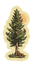 Load image into Gallery viewer, Evergreen and Chill Bear- sticker