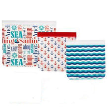 Load image into Gallery viewer, Ziparoos Reusable 3-Piece XL and Sandwich Bag Set - Nautical