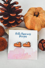 Load image into Gallery viewer, Pumpkin Pie Wood Studs