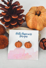 Load image into Gallery viewer, Pumpkin Wood Studs