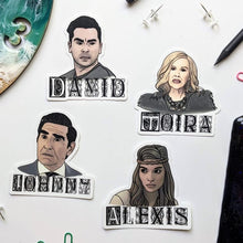Load image into Gallery viewer, Schitt's Creek Family Members Vinyl Stickers - Four members available
