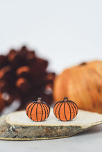 Load image into Gallery viewer, Pumpkin Wood Studs