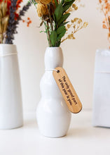 Load image into Gallery viewer, Mini Dried Floral Vase & Wood Gift Tag- I miss you