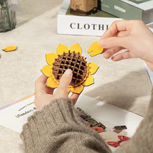 Load image into Gallery viewer, 3D Wooden Flower Puzzles: Sunflower
