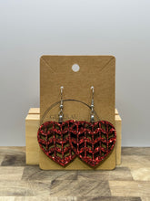 Load image into Gallery viewer, Cutout Sparkle heart earrings
