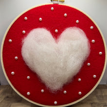 Load image into Gallery viewer, Felted Valentine Hoop Art
