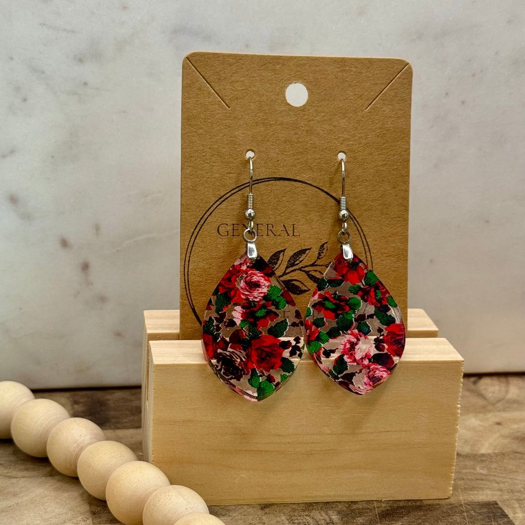 Rose earrings