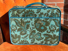 Load image into Gallery viewer, Vintage Suitcase- Avon traveling rep suitcase 1970s- blue green
