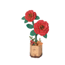 Load image into Gallery viewer, 3D Wooden Flower Puzzle: Red Camellia
