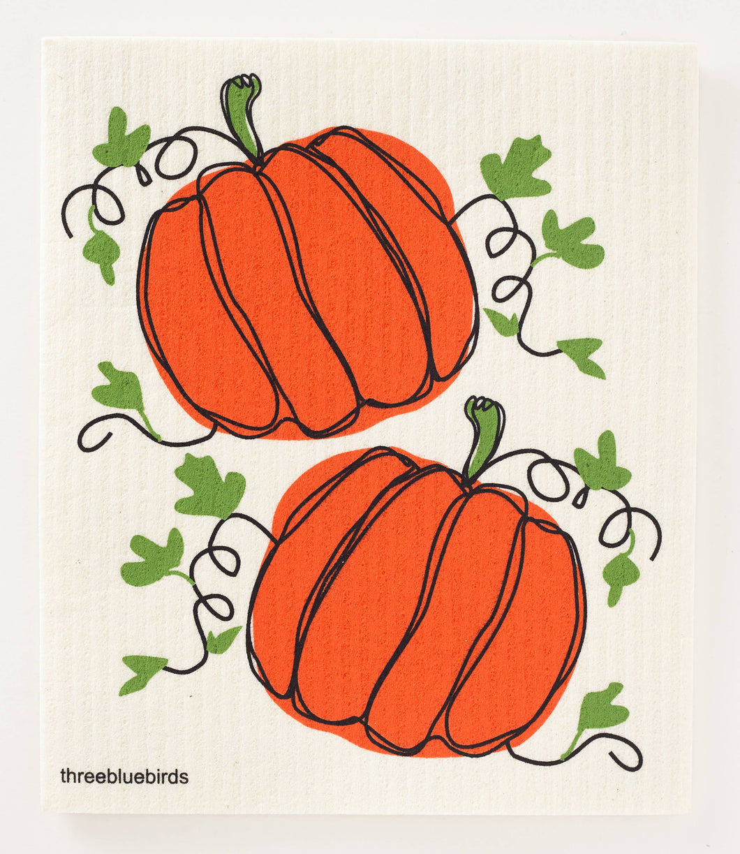 Pumpkins Swedish Dishcloth