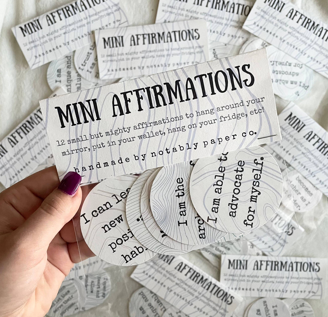 Mini Affirmations | For Mirrors, Wallets, Fridges, etc.