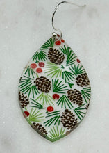 Load image into Gallery viewer, Pinecones and berries earrings- tree and ellipse shapes
