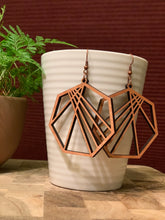 Load image into Gallery viewer, Geometric Heptagon earrings
