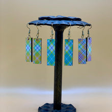 Load image into Gallery viewer, Spring plaid earrings- rectangle- 3 colors
