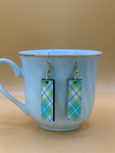 Load image into Gallery viewer, Spring plaid earrings- rectangle- 3 colors
