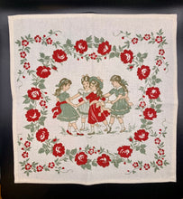 Load image into Gallery viewer, Vintage red floral textile set
