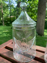 Load image into Gallery viewer, Vintage Eagle apothecary jar with lid
