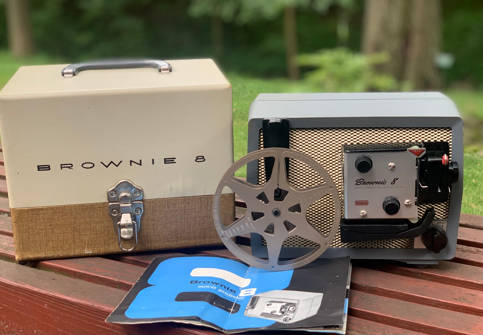 Brownie purchases Kodak movie Projector