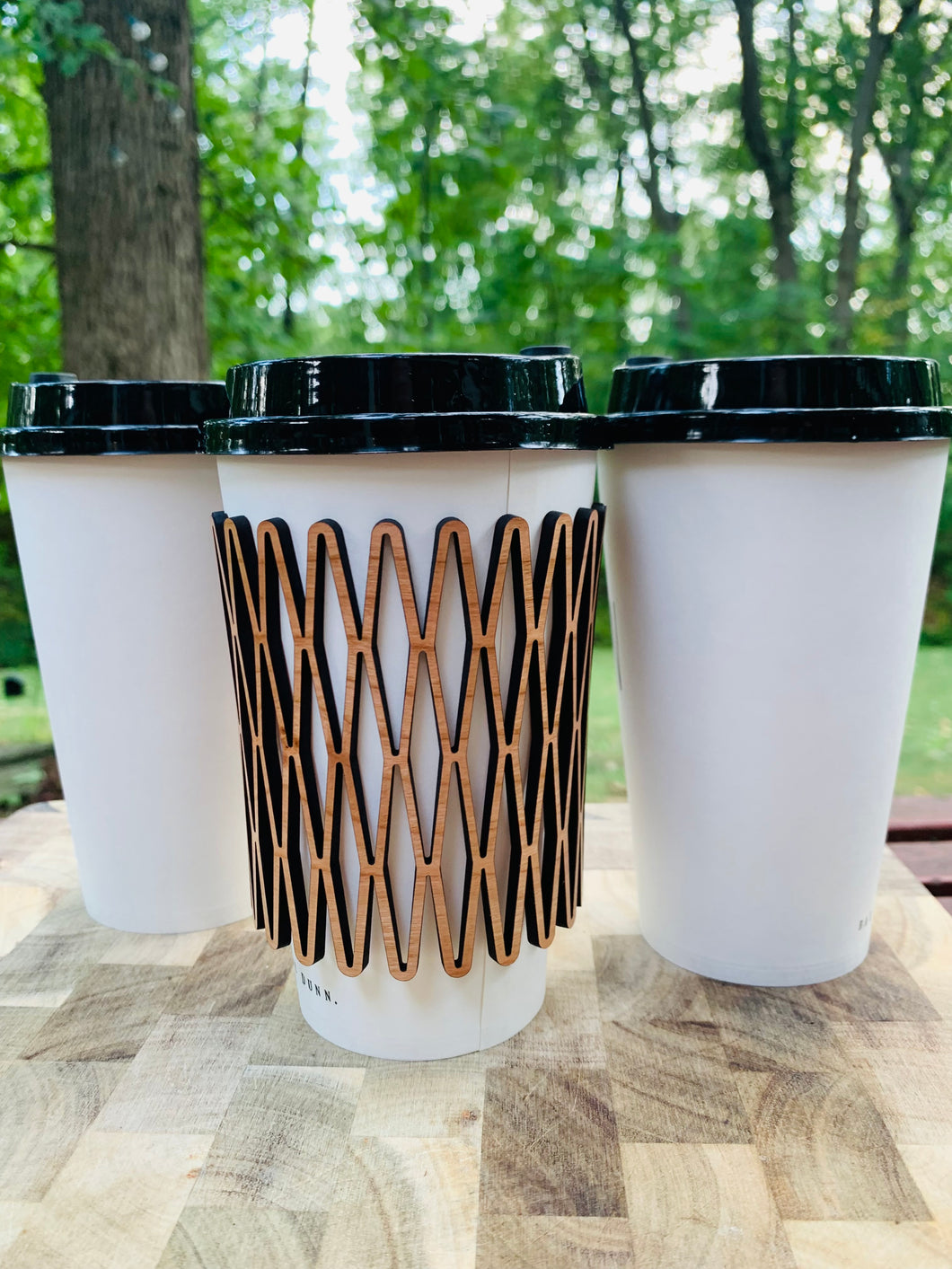 Coffee sleeve with natural hinge- customization available