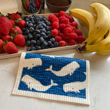 Load image into Gallery viewer, Whales Swedish Dishcloth
